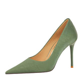 Pointy Ruched Detailed Stiletto Heels